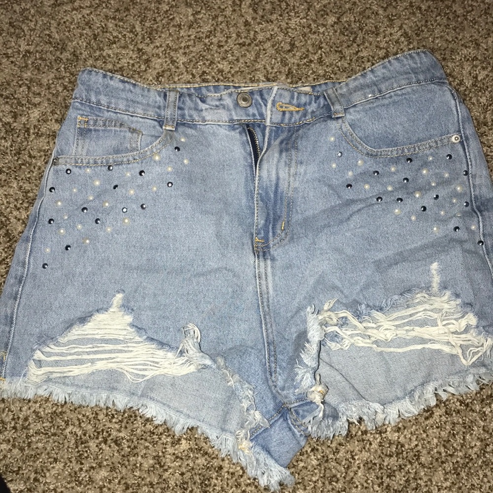 Light Blue wash Shorts
